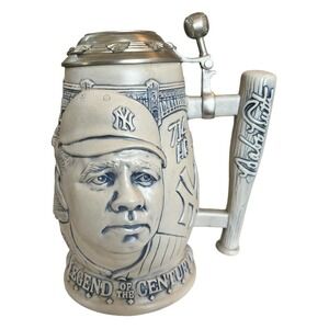 Babe Ruth MLBLid Beer Tankard Stein Legend of the Century Collectors COA Bambino